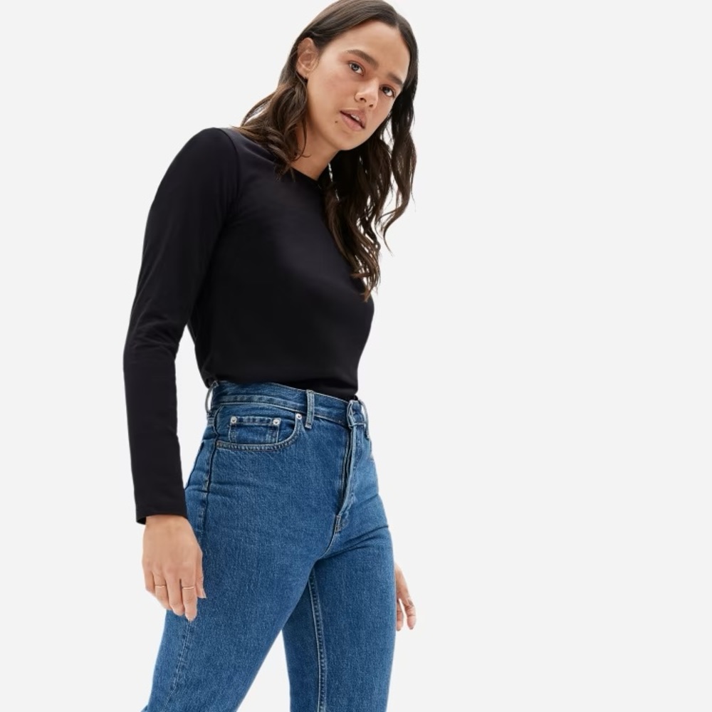 Everlane Large Long Sleeve Black Shirt
